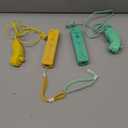 Controller for Wii and Nunchuck Wireless, Remote Controller Compatible for Wii Wii U Console, with Silicone Case and Wrist Strap – Yellow and Green