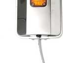 Stainless Steel Mirror, 7 x 16 inches, West Cost Mirror. Heated plus lights option (7X16 SS Heated, with Light)