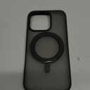 Compatible with iPhone 16 Pro Case with Invisible Magnetic O-Ring Stand Military-Grade Translucent Case for iPhone 16 Pro 6.3" [Compatible with Mag-Safe][Great Grip Feeling], Black