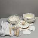 CAROTE 19pcs Pots and Pans Non Stick, Cookware Sets Detachable Handle, Induction Kitchen Pots and Pans,NonStick Cooking Set, Oven/Dishwasher/Fridge Safe, Space Saving (Cream White)