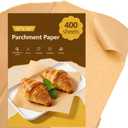 400Pcs Unbleached 12x16 Inch Silicone Coated Parchment Paper Sheets, Pre-Cut Non-Stick Baking Paper for Oven, Air Fryer, Grilling, Cooking, Fit Half Sheet Baking Pans