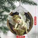 Christmas Decorations Ornaments, Stained Glass Ornament, Christmas Tree Ornaments, 2025 Gift Ornament, Xmas Gift for Friend Family Coworker - Little Angel