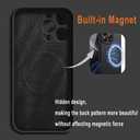 Case for iPhone 16 [Compatible with MagSafe] Built in Magnetic Cute Sleek Print Cartoon Cool Style Design for Man Boys Bat Soft TPU Protective Shockproof Mate Black