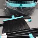 Upgrade Broom and Dustpan Combo Set, Extendable 52" Long Handle Broom for Easy Sweeping, Self-Cleaning Dust pan Teeth for Pet Hair, Perfect for Home, Kitchen, and Office