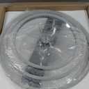 24" Modern Ceiling Fans with Lights Flush Mount Low Profile Ceiling Fans with Remote for Bedroom Kitchen Reversible DC Motor 3 Color Dimmable LED 6 Speeds Silver