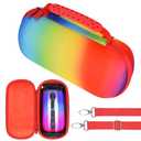 ZUJFPL Hard Shell Case, Portable Waterproof Carrying Case for JBL Pulse 5 Bluetooth Speaker - Gradient Color