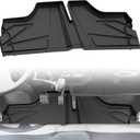 SAUTVS TPE Front Row Floor Mats Floor Liners for Polaris Ranger 400 570 800 Mid-Size 2015-2020 Accessories, All Weather Protection Slush Mats