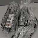 HapiRm Over Door Hat Rack - Wall Mounted Hat Organizer with 6 Hooks and Metal Basket Design, Baseball Cap Organizer Storage Holder Up to 32 Caps for Door, Bedroom, Closet (Black) (1 Pack)