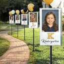 2026 Graduation Decorations - K-12 Yard Signs with Ground Stakes - Gold Graduation Decoration for Kindergarten High School Middle School - Class of 2026 Photo Lawn Sign for Party Supplies