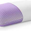 Purple Harmony Pillow Talalay Latex Foam Cooling Pillow for Combo or Side Sleepers, 360 Hex GelFlex Grid for No-Pressure Support and Luxurious Weightless Feel - Standard, Medium Feel, Tall Height