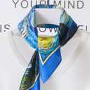 Silk Scarf Women 100% Mulberry 21x21 Small Square Hair Neck Scarf