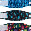 CuteBone Dog Belly Bands for Male Dogs Wraps Washable Doggie Diapers DM07S (S(11"-14"))