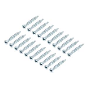 uxcell Furniture Confirmat Screw, 100pcs 5x40mm Hex Socket Wood Screws Zinc Plated Countersunk Self-Tapping Furniture Connecting Screw
