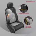 FREESOO Tacoma Seat Covers for Toyota Tacoma 2024 2025 2026 Double Cab, SR, SR5, TRD Sport, TRD Off-Road, Faux Leather Full Set Pickup Truck Seat Covers BlackGrey