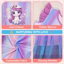 LQSZ Girls Tulle Dresses Princess Flutter Sleeve Tutu Dress for Toddler Girl 3-12 Years (Purple)