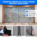 Garage Magnetic Screen Door for 1 Car Garage, Heavy Duty Magnetic Screen Door for Garage with Fiberglass Mesh, Hands Free Screen Door for Garage, Easy Install for Pets (Gray, 8.3 x 7.2 ft)