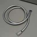 Silicone Shower Hose Extra Long,Explosion Proof Anti Winding Showerhead Hose,Used In Showerheads Spray Bidet Bathing Toilet Cleaning Flexible RV Shower Hoses Replacement (Silver, 59 In)