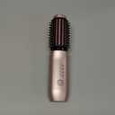 CARESKY Cordless Curling Iron Brush, 1.5 Inch Mini Travel Hair Curler with 200 Million Negative Ions, Portable Heated Round Straightener Brush Rechargeable for Curl, Touch-Up, De-Frizz, Styling (Pink Champagne)