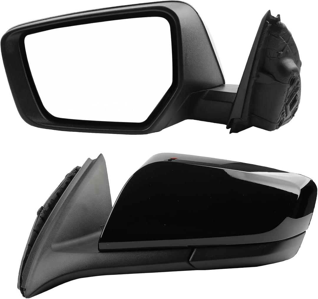 Dasbecan Left Driver Side Mirror Compatible with Chevrolet Chevy Impala 2014-2019 Manual Folding Power Glass Non-Heated Black 3Pins Replaces 22936946