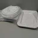 Mwellewm 10 Pcs Cake Stand White Plastic Dessert Table Display Set 4 Pcs 3 Tired Cupcake Stand Cookie Tray Rack Serving Tray Cake Tower and 6 Pcs Dessert Tray for Wedding Baby Shower Tea Party