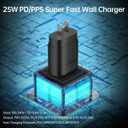 25W Super Fast Charger Type C Wall/Car Charger Combo Kit for Samsung Galaxy S26 S25 S24 S23 S22 S21 Ultra Plus A53 A52 A14 A25 A42 A32 Xcover 7 6 iPhone 17 16 15 Pro Max Pixel 10 9 8 Moto USB C Cable