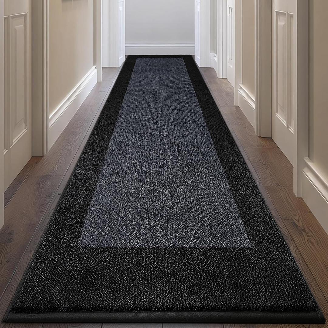 Machine Washable Runner Rug 32" x 144", Non Slip Kitchen Rug for Floor, Absorbent Entrance Rug for Hallway, Bedroom, Living Room, (Roll Packing) - Pack of 2