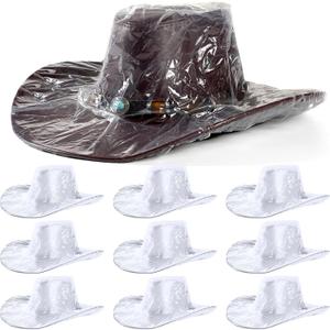 Funtery XXL Cowboy Hat Cover Rain Dust Plastic waterproof Hat Protectors for Storage Keep from Rain Snow