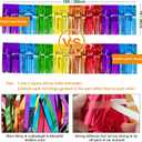 2 x 4 Pack 10 Feet Colorful Foil Fringe Garland Rainbow Tinsel Streamers Banner Fringe Curtain Banner for Parade Floats Graduation Homecoming Carnival Birthday Pride Party Decor (Rainbow)
