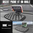 (2026 New Upgrade) 2-Pack Car Anti-Slip Mats,Multifunction Car Anti-Slip Mat with Improved 360Rotating Phone Holder,Anti-Slip Mat for Car Dashboard,Car Dashboard Organizer for Phones,Sunglasses,Keys
