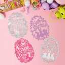 3 x Easter Die Cuts for Card Making, Easter Stamps and Dies, Easter Bunny Die Cuts for Card Making, Easter Eggs,Metal Happy Easter Words Scrapbooking Die Cuts, Easter Bunny, DIY Easter Decoration