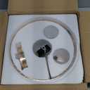 Semi Flush Mount Ceiling LED Light Fixture Hanging with Drum Shade for Dining & Living Room Kitchen Office Shop Entryway & Hallway Modern Chandelier Lamp Brushed Chrome Finish E26 Base (Square, Gold)