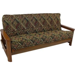 Blazing Needles Patterned Tapestry Double Corded 8" to 9" Futon Cover, Full, Autumn Harvest
