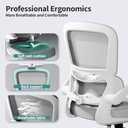 Office Chair - Ergonomic Desk Chair with Adjustable Lumbar Support, Mesh Computer Chair, Executive Chair for Home Office Comfortable Lumbar Support (Blue)