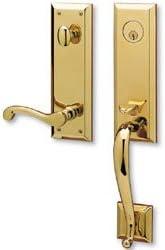 Baldwin 85355.003.RENT Stonegate Emergency Exit Right Hand Handleset, Lifetime Polished Brass