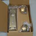 senharvest Vintage Door Knob with Lock for Interior Doors Antique Brass, Antique Brass 1 Pack Mortise Lock Set, Old Fashioned Bathroom & Bedroom with Skeleton Key for Old House Doors