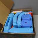 SpringFlower Toddler Basketball Hoop & Soccer Goal Activity Center Toys with Light & Music,Elephant Toddlers Musical Toys Gift, Baby & Toddlers Christmas Birthday Gift for 1 2 3 Year Old Boys & Girls (Blue)