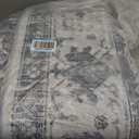 RELEANY Washable Area Rug, 5'x7', Grey/White/Beige