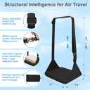 Foot Hammock for Plane Travel, Upgraded Airplane Foot Rest with Memory Foam, Hardboard, Portable Zippered Leg Hammock for Long Flight, Under Desk Footrest, No Collapse Foot Sling, Travel Essentials