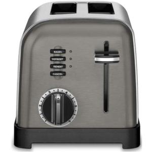 Cuisinart CPT-160BKS 2-Slice Metal Classic Toaster, Stainless Steel/Black