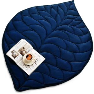 Kaisa Weighted Blanket for Adults(7 lbs, 41" x 53"), Soft Weighted Lap Blanket Machine Washable, Small Heavy Blankets with Glass Beads for Travel & Sleep,Navy Blue