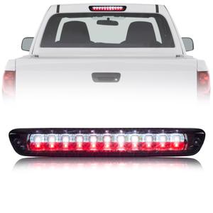 QLLUYTR Third Brake Light with Strobe Flash for 2004-2012 Chevy Colorado Accessories, High Mount Rear Brake Lights for 2004-2012 Gmc Canyon Accessories, Waterproof Rear Cab Center Tail Lights (Black)