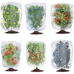 Uytkfg Garden Mesh Netting with Drawstring,Plants Cover Protection from Anti Birds,Bugs,Cicadas,and Insects-Pest Barrier Bag for Blueberry Bushes,Citrus,Tomatoes,Vegetables,Fruit Tree and Orange