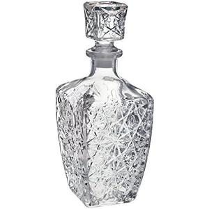 Chefcaptain Liquor Decanter Bottle With Stopper, Lead-Free Glass, Crystal Cut Design, 760ml (26 Oz), Dishwasher Safe, Clear Chefcaptain Liquor Decanter Bottle With Stopper, Lead-Free Glass, Crystal Cut Design, 760ml (26 Oz), Dishwasher Safe, Clear
