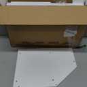 Bread Box for Kitchen Countertop Bin Double Layer Bread Box Storage Container Extra Large Capacity Farmhouse with Diamond Pattern Windows (White, Large)