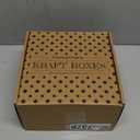 JOYIN 36 PCS Christmas Cookie Boxes for Gift Giving, Brown Bakery Treat Boxes with Window, 4" x 4" x 2.5" Gift Wrap Box for Xmas Holiday Party Favor Pastries, Cupcakes, Donuts, Brownies, Donuts 