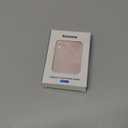 Magnetic Wallet Cell Phone Card Holder for Phone Case, Stronger Magnetic RFID Leather Phone Wallet Stick on Series of iPhone 17/16/15/14/13/12 and Pro/Promax, Light Pink