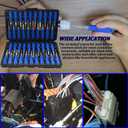 Terminal Removal Tool Kit - 41pcs Electrical Pin Removal Tools Automotive Depinning Tool Kit with Blow-Molded Case for Most Connector, Blue