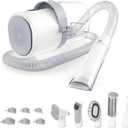 NEWBULIG 5-in-1 Pet Grooming Vacuum Kit, 2.5L Dust Cup, 3 Suction Modes and 5 Groomer Tools, Dog Clippers with Cordless Low Noise for Cats, Dogs Other Animals Hair Trimmer (Modren White)