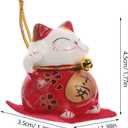 BESTOYARD 10 Pcs Mini Maneki Neko Cat Ornaments - 1.77" Feng Shui Cute Cat Figurines for Car, Home, Office Decor