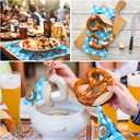 200 Pcs Napkins Oktoberfest Party Decoration 13 x 13 Inches Decorative Oktoberfest Blue and White Bavarian Napkins Disposable Paper Napkin for German Dinner Beer Party Supply (Check)